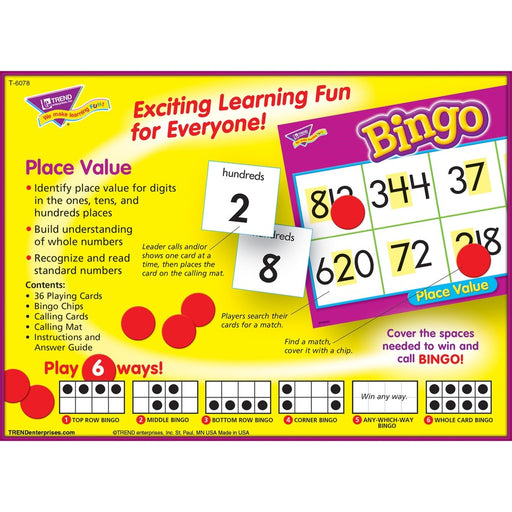 Trend Colors and Shapes Learner's Bingo Game
