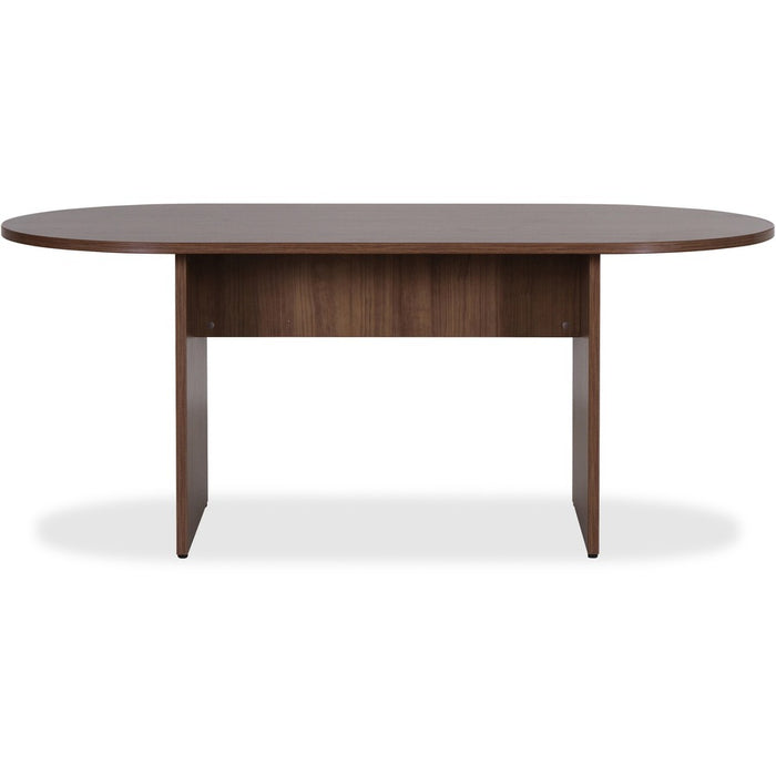 Lorell Essentials Walnut Laminate Oval Conference Table
