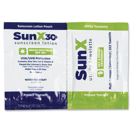 SunX CoreTex SPF30 Sunscreen Towelettes with Dispenser
