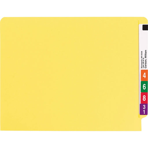 Smead Colored Straight Tab Cut Letter Recycled Fastener Folder