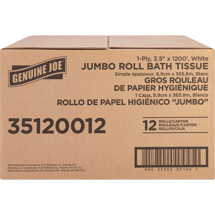 Genuine Joe 1-ply Jumbo Roll Bath Tissue