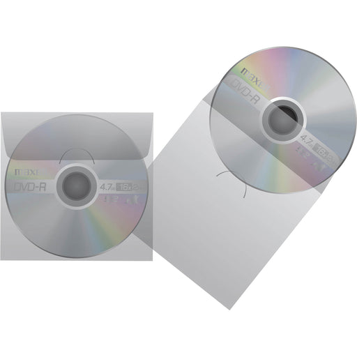 Maxell CD/DVD Keeper Sleeves - Clear (50 Pack)