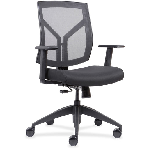 Lorell Mesh Back/Fabric Seat Mid-Back Chair