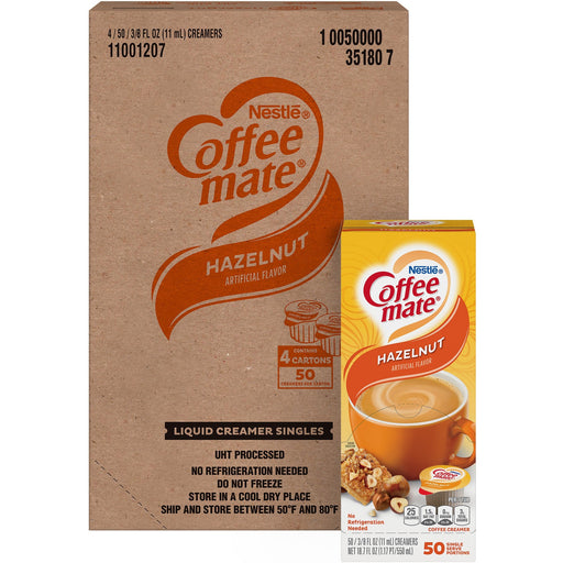 Coffee mate Hazelnut Liquid Coffee Creamer Singles - Gluten-free