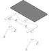 Lorell Width-Adjustable Training Table Top