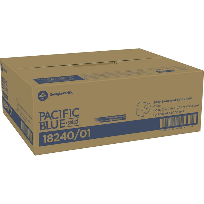 Pacific Blue Select Standard-Roll Embossed Toilet Paper