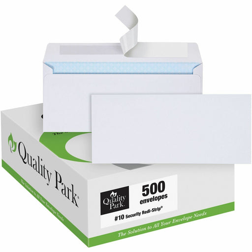 Quality Park No. 10 Security Tinted Business Envelopes with Redi-Strip® Closure