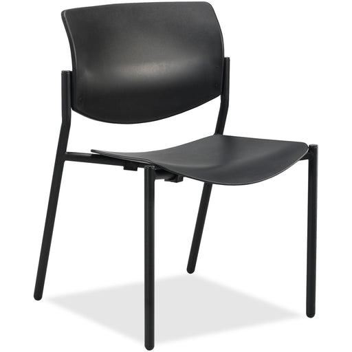 Lorell Stack Chairs with Molded Plastic Seat & Back