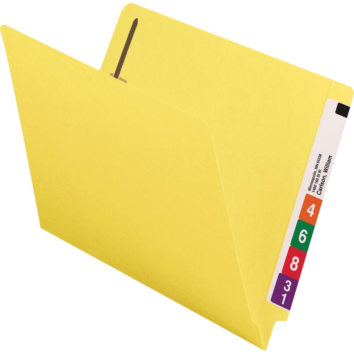 Smead Colored Straight Tab Cut Letter Recycled Fastener Folder