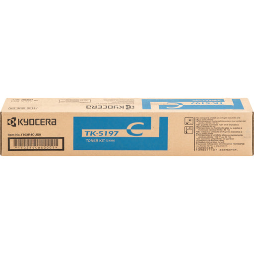 Kyocera TK-5197C Original Laser Toner Cartridge - Cyan - 1 Each