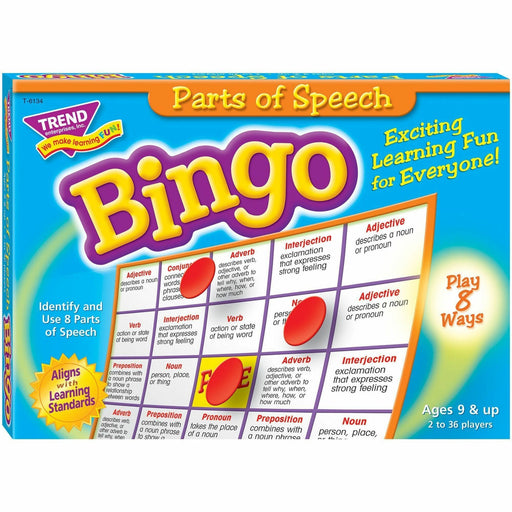 Trend Parts of Speech Bingo Game