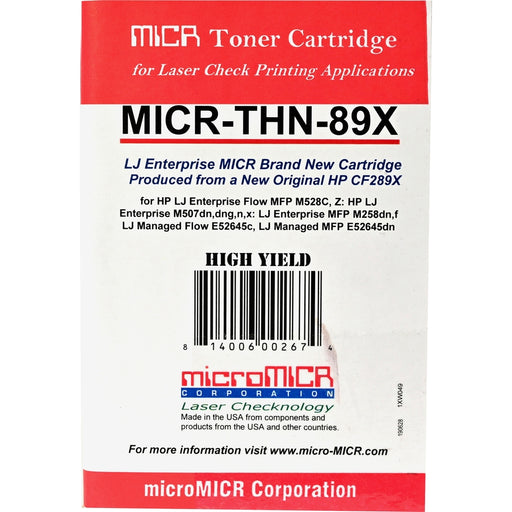 microMICR MICR Toner Cartridge - Alternative for HP 89X