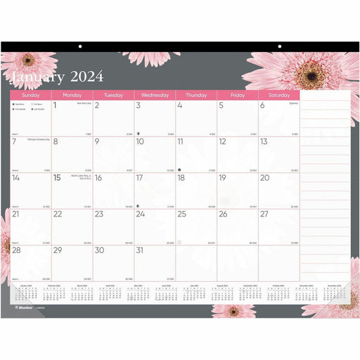 Brownline Monthly Floral Desk Pad