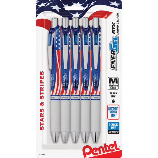 Pentel EnerGel Stars & Stripes Liquid Gel Pens