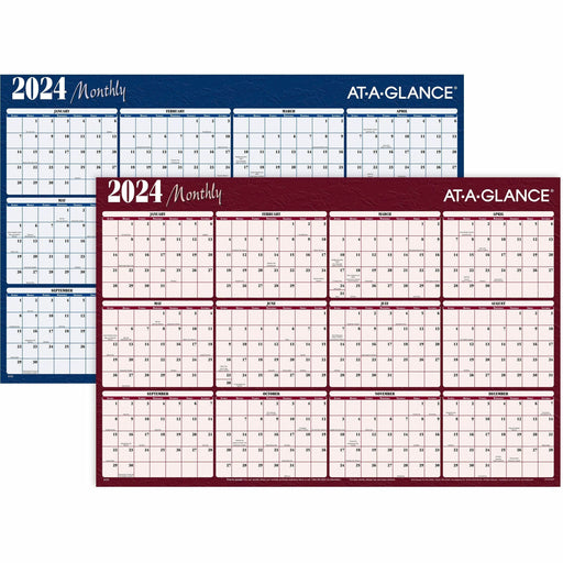 At-A-Glance Erasable/Reversible Horizontal Yearly Wall Planner