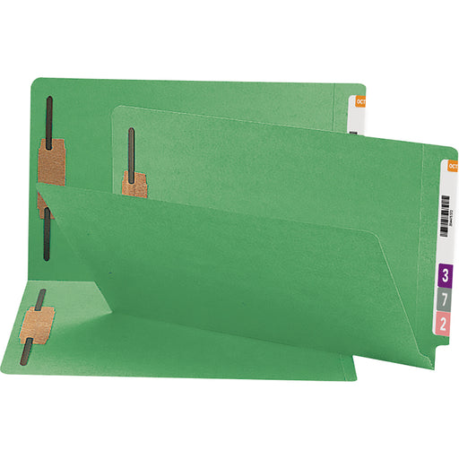 Smead Colored Straight Tab Cut Legal Recycled Fastener Folder
