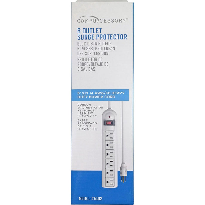 Compucessory 6-Outlet Strip Office Surge Protector