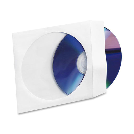Compucessory CD/DVD White Window Envelopes