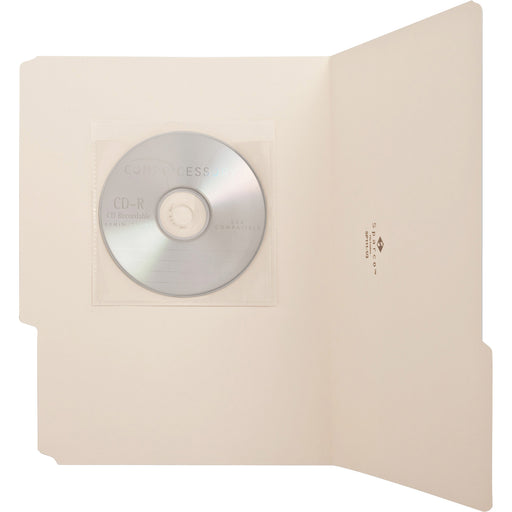 Compucessory Self-Adhesive Poly CD/DVD Holders