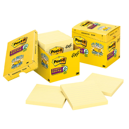 Post-it® Super Sticky Lined Notes Cabinet Pack