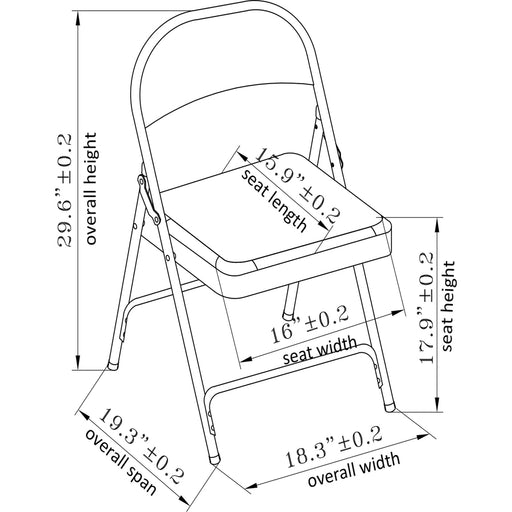 Lorell Steel Folding Chairs