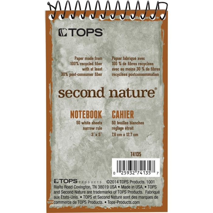 TOPS Second Nature Narrow Ruled Notebooks