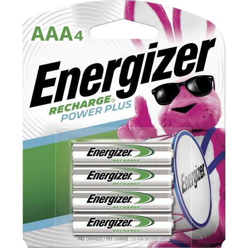 Energizer Recharge Power Plus Rechargeable AAA Batteries, 4 Pack