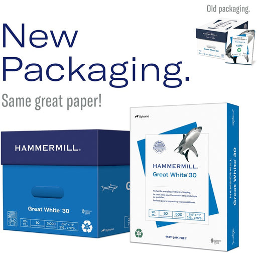 Hammermill Great White 3HP Recycled Copy Paper - White