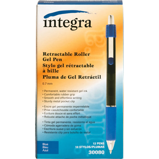 Integra Retractable Roller Gel Pen with Metal Clip