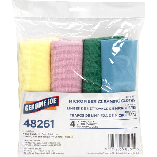 Genuine Joe Color-coded Microfiber Cleaning Cloths
