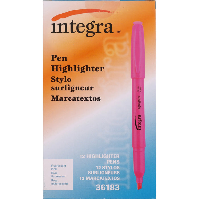 Integra Pen Style Fluorescent Highlighters