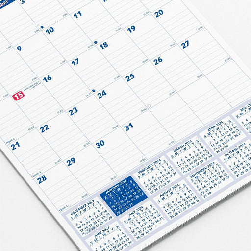 Brownline Ruled Block Wall Calendar