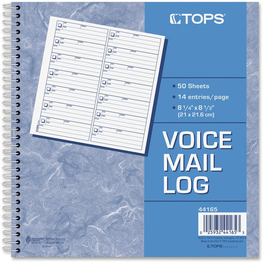 TOPS Voice Message Log Book