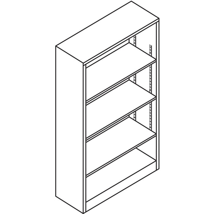 HON Brigade Steel Bookcase | 4 Shelves | 34-1/2"W | Charcoal Finish