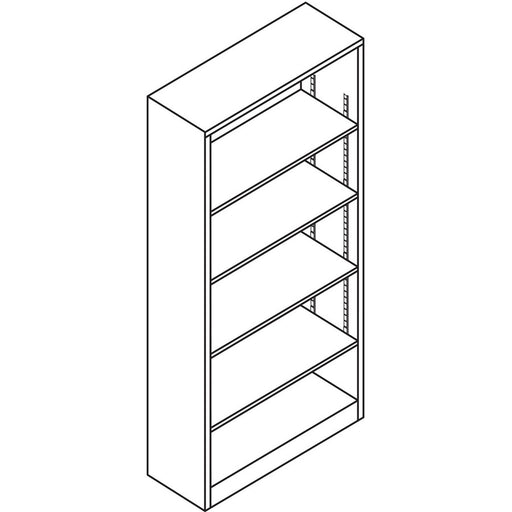 HON Brigade Steel Bookcase | 5 Shelves | 34-1/2"W | Putty Finish