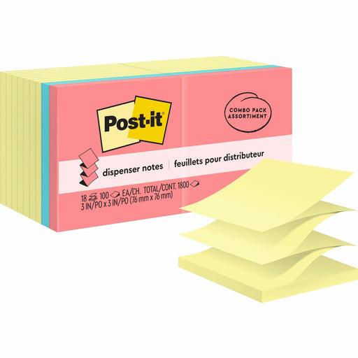 Post-it® Dispenser Notes - Assorted Colors