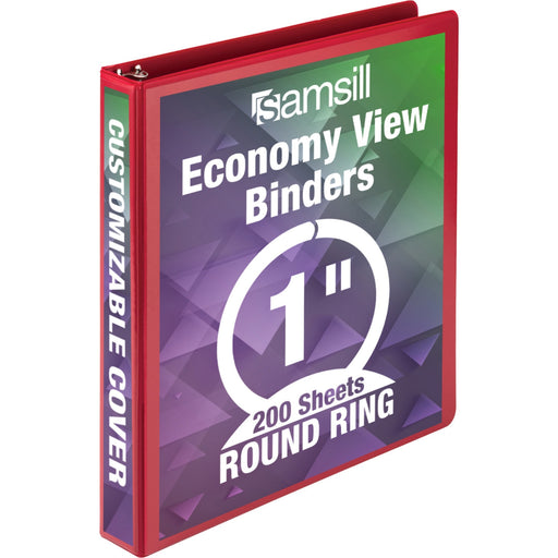 Samsill Economy 1" Round Ring View Binders