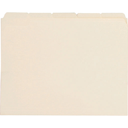 Business Source 1/5 Tab Cut Letter Recycled Top Tab File Folder