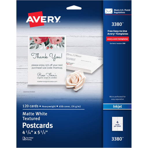 Avery® Matte Textured Postcards