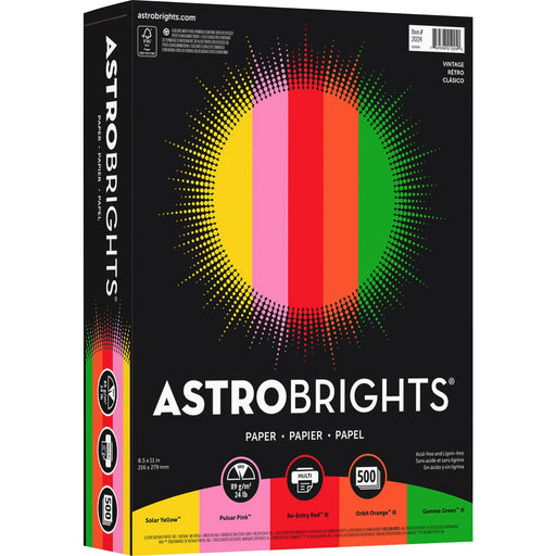 Astrobrights Color Copy Paper "Vintage" , 5 Assorted Colours