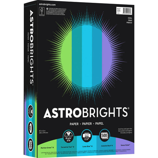 Astrobrights Color Copy Paper - "Cool" , 5 Assorted Colours