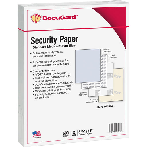 DocuGard Standard 2-part Medical Security Paper