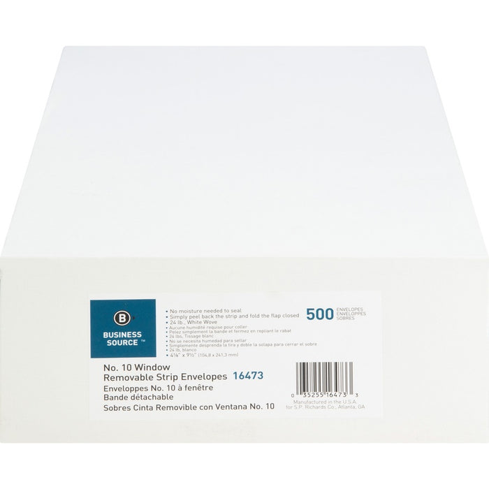 Business Source Security Tint Window Envelopes