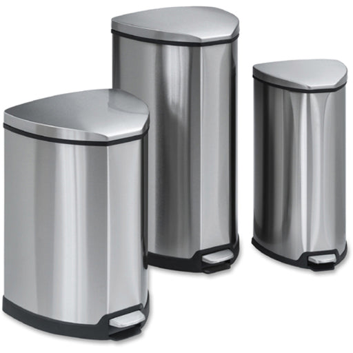 Safco Hands-free Step-on Stainless Receptacle