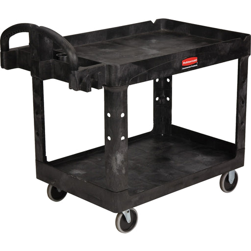 Rubbermaid Commercial Medium Utility Cart with Lipped Shelf