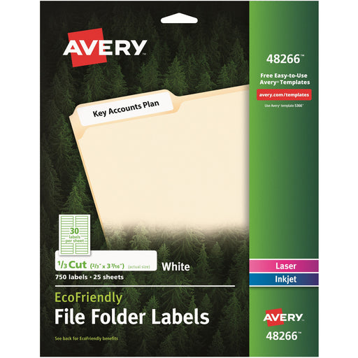 Avery® EcoFriendly File Folder Label