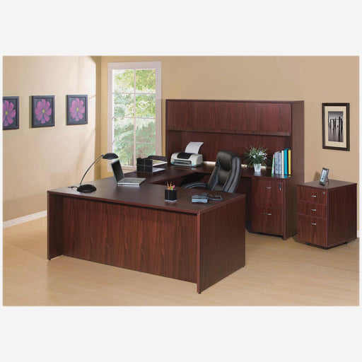 Lorell Essentials Bowfront Desk Shell