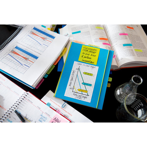Post-it Grid-Lined Notes, 4 in x 6 in, White with Blue Grid
