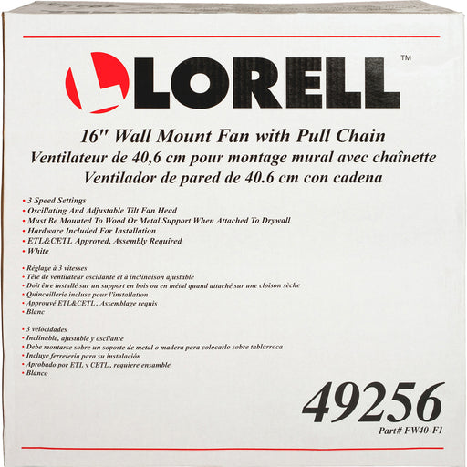Lorell Pull-chain Wall Mounting 3-speed Fan