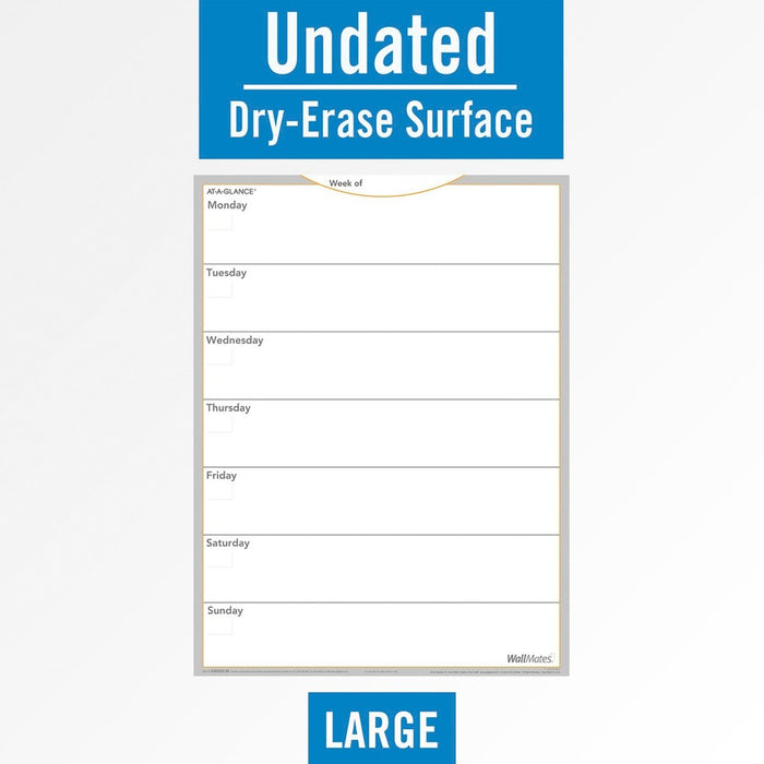 At-A-Glance WallMates Self-Adhesive Dry Erase Weekly Plan Surface